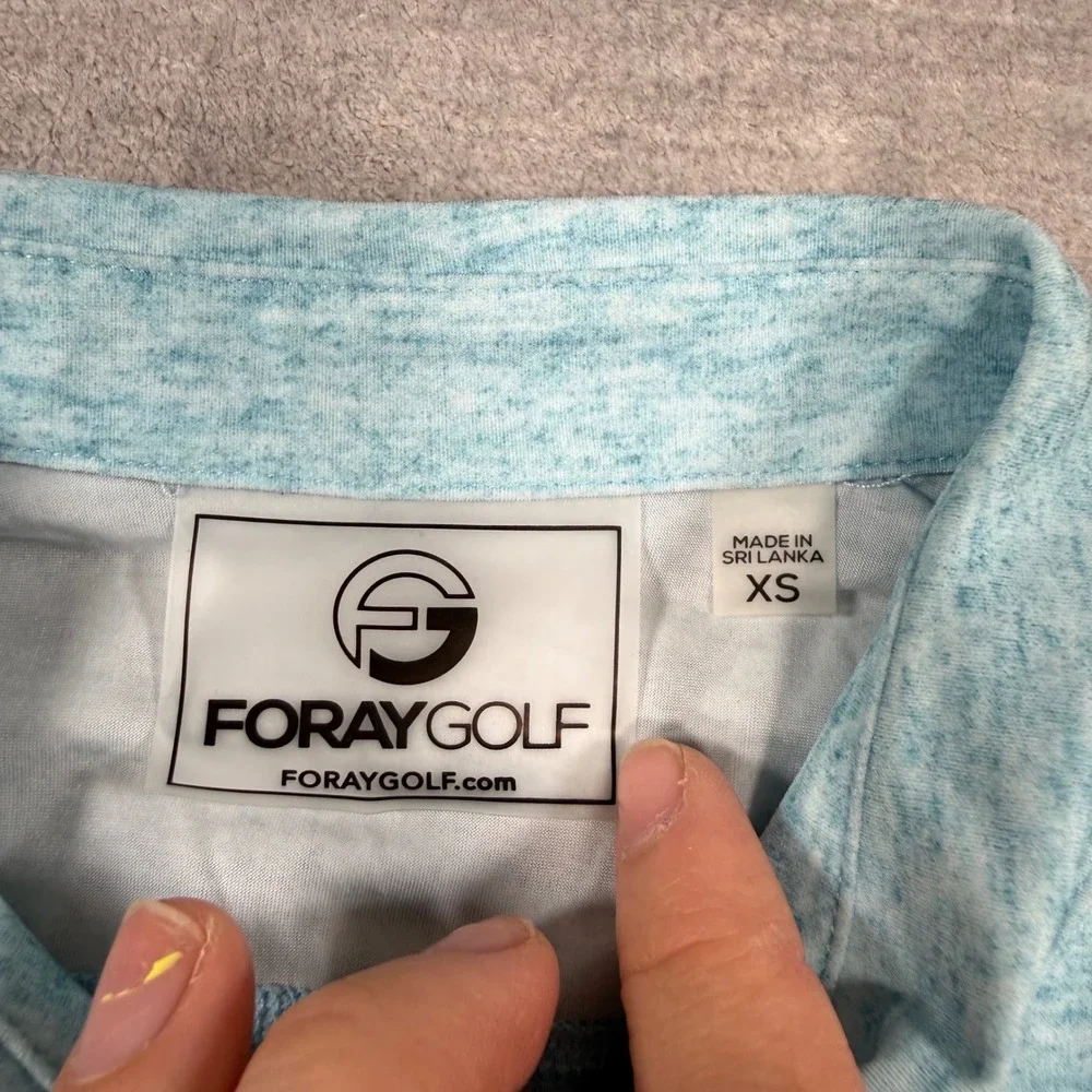 Foray Golf Shirt Women XS Blue Marl Core 3.0 Polo Sleeveless Performance NWT - Picture 4 of 10